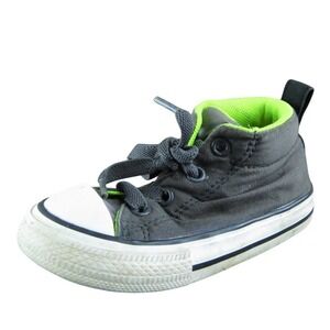 Converse‎ Boys Sneaker Size T 6 Medium Shoes Gray Fabric Lace Up